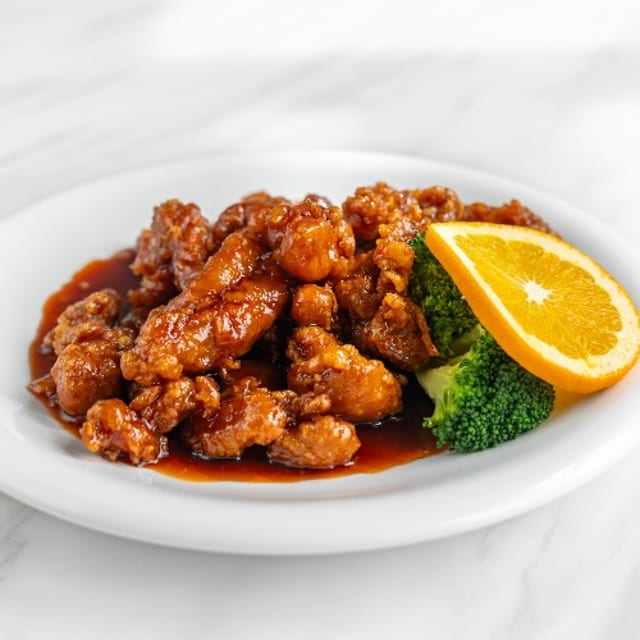 陈皮鸡 Crispy Orange Chicken.