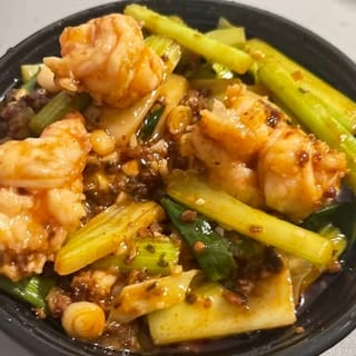 成都大 Sauteed Jumbo Shrimp with ChengDu Spiced Chili and Minced Pork